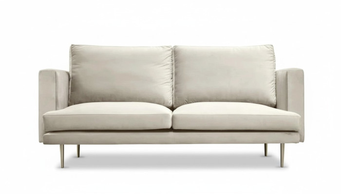 Włoskie meble Trzyosobowa sofa Współczesny design Kuchnie Kanapa Tkanina Aksamitna Beżowy Materiał