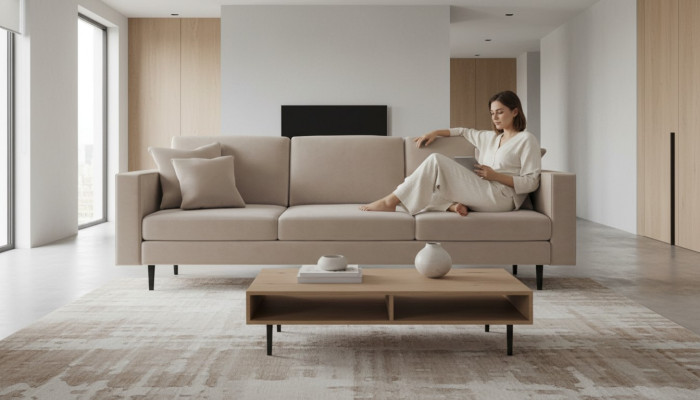 Włoskie meble stylowe Sofa Kanapa Tkanina Aksamit Sofy Kanapy Salon