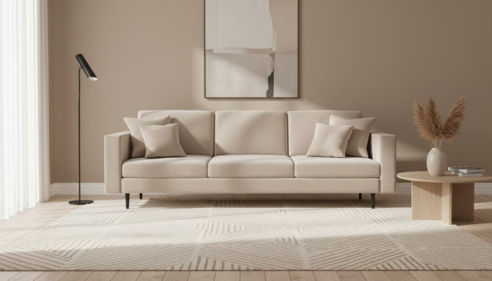 Włoskie meble stylowe Sofa Kanapa Tkanina Aksamit Sofy Kanapy Salon