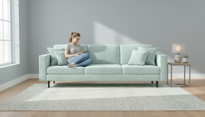 Zielony materiał włoskie meble Salon Design Kanapy Tapicerowane Kanapy xxl