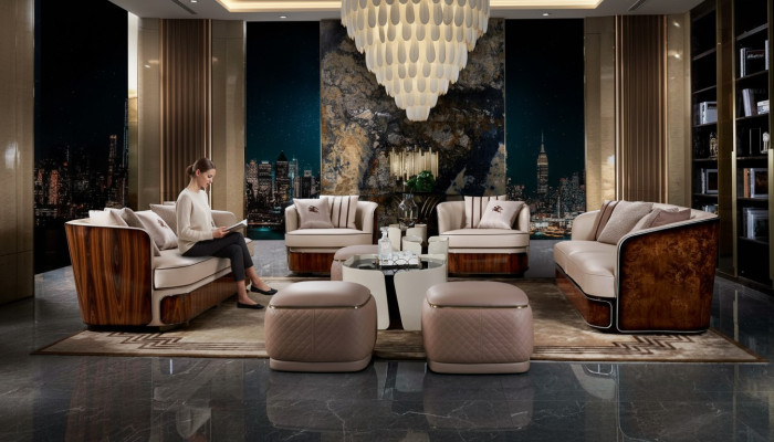 Sofa 3 miejsce do siedzenia Beżowy Salon Nowoczesny Design Kanapy Luksusowe Meble Skórzana Sofa Nowość