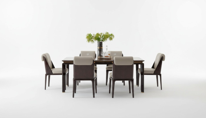 Stół obiadowy Brown Designerskie stoły Modern Design Meble Luksusowa jadalnia