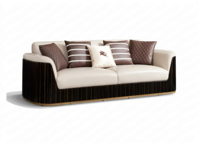 Sofa 3 miejsce do siedzenia Beżowa Nowoczesny Design Kanapy Skóra Sofy New Creative