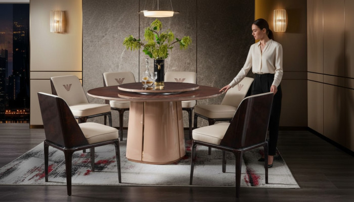 Grupa Luxus Krzesło Ustaw Lehn Design Meble Luxus jadalnia Drewno 4x Krzesła