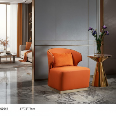 Fotel Orange Luksusowy Materiał Salon Włókienniczy Nowy Kreatywny Nowoczesny Design