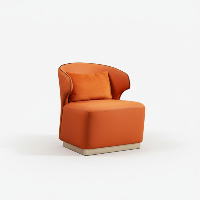 Fotel Orange Luksusowy Materiał Salon Włókienniczy Nowy Kreatywny Nowoczesny Design