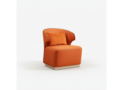 Fotel Orange Luksusowy Materiał Salon Włókienniczy Nowy Kreatywny Nowoczesny Design