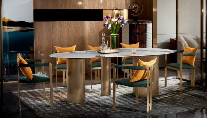 Stół obiadowy 6 Krzesła Modern Design Meble Luksusowa jadalnia Tabela Krzesło