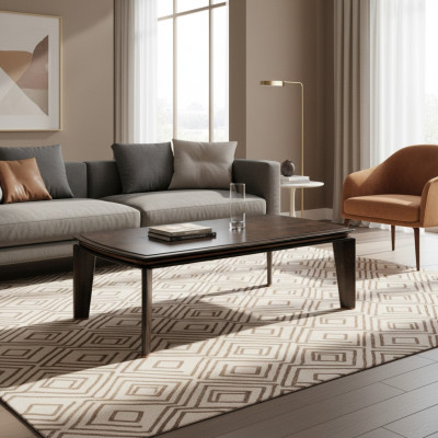 stolik kawowy Ciemnobrązowy Drewno Luksusowy Salon Nowy Nowoczesny Design