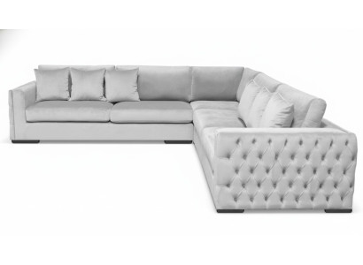 Narożnikowa kanapa Silver Couch Zestaw narożny Podkładka Żywy krajobraz Aksamit Material Meble Design