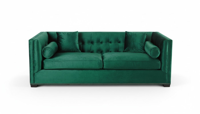 Chesterfield Zielony materiał kanapy w salonie pufy kanapy Sofy kanapy trzyosobowe