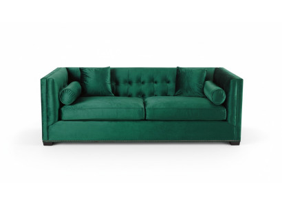 Chesterfield Zielony materiał kanapy w salonie pufy kanapy Sofy kanapy trzyosobowe
