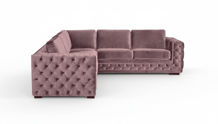 Narożnikowa kanapa Rosa Aksamit Żywy krajobraz Couch Zestaw narożny Podkładka Altrosa Meble Design