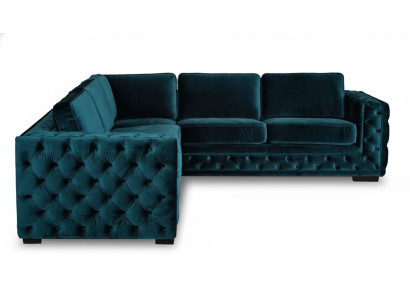 Green Narożnikowa kanapa Żywy krajobraz Couch Zestaw narożny Podkładka Meble Design Chesterfield