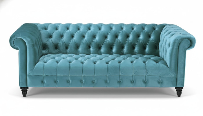 Turkusowy Chesterfield Nowoczesny projekt salonu Kanapy Sofa Kreatywne meble Materiał