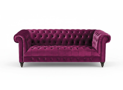 Różowe Trzyosobowe Materiałowe Kanapy Chesterfield Design Podkładka Sofy Oryginał Nowe