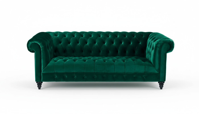 Chesterfield Turkis Couch Luxury Podkładka Meble Sofa z Przyciskami Trzyosobowa Aksamit