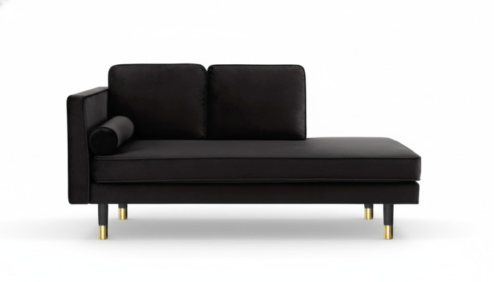 Szezlong Creative Meble Nowy salon Nowoczesny design Czarna sofa