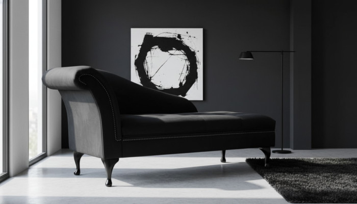 Szezlong Elegancki leżak Chesterfield do szezlongów Aksamit z przyciskami