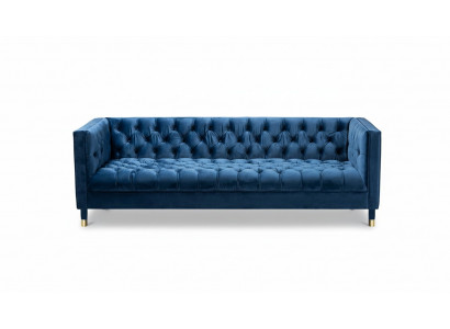 Niebieski Chesterfield Włókienniczy Nowoczesny Design Materiał Creative Meble Nowa Sofa do Salonu