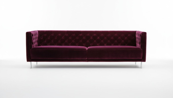 Fioletowy Chesterfield Salon Sofa Nowoczesny Design Włoski Styl Meble Meble