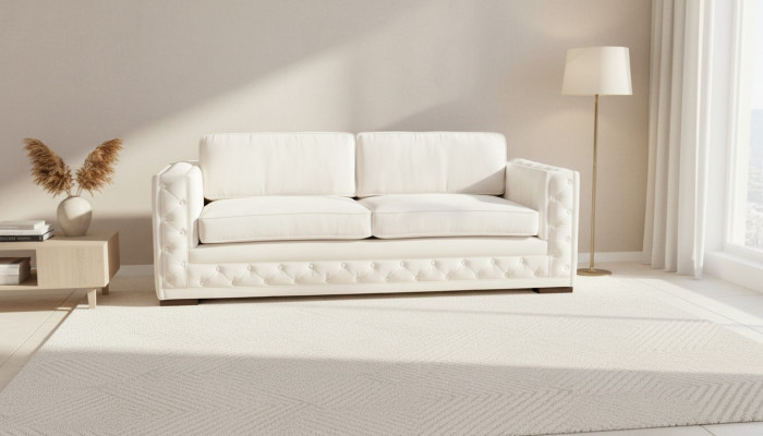 Biały Chesterfield Modern Design Kanapy Włókienniczy Sofa Nowe Meble Creative 3 miejsce do siedzenia