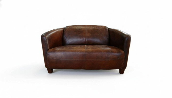 Brązowa kanapa skórzana Nowoczesne kreatywne meble do salonu, design sofaście.