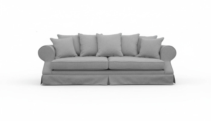 Szara Sofa Trzyosobowa Materiał Projekt Salonu Kanapy Podkładka Sofy Nowa Kreatywna