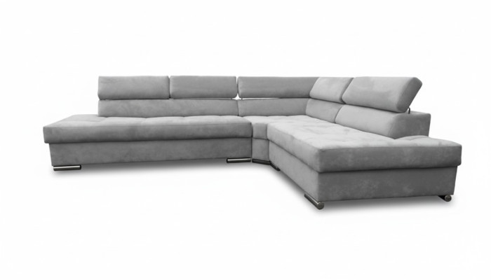 Sofa narożne Szara Big tkanina Meble Kreatywne Nowoczesny Projekt Kanapy