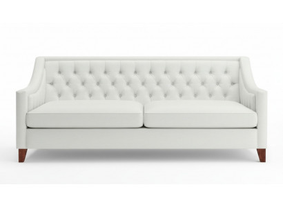 Biała Trzyosobowa Kanapa Chesterfield Nowoczesny Design Sofa Włókienniczy Nowe Oryginalne Meble