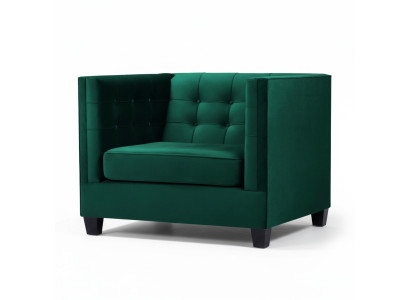 Fotel Chesterfield Pokój Dzienny Nowoczesny Włókienniczy Materiał Zielony Meble Kreatywne Nowe