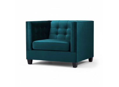 Fotel Chesterfield Włókienniczy Materiał Sea Green Creative Meble Nowy Salon