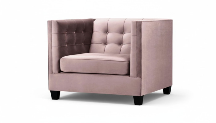 Fotel Chesterfield Włókienniczy Materiał Creative Meble Nowy Nowoczesny Salon Fioletowy