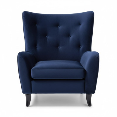 Fotel Włókienniczy Materiał Chesterfield Aksamit Meble do Salonu Nowoczesne Kanapy Niebieskie