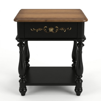 Designerska konsola Night Tablica Luxury Szafki nocne Side Skóra Konsole Drewno Nowe