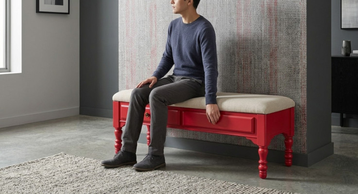 Włókienniczy Designer Luxury Stołek Podkładka Amerykańska Siedziba Relaks Sofa Boczna Nowość