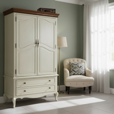 Styl Country House Szafa Design Meble Szafki Sypialnia Biały Szafa Nowość