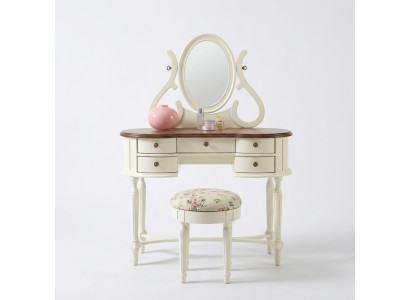 Klasyczna Toaletka Lustro Luksusowa konsola Stołek Make up Tabela Country House Nowość