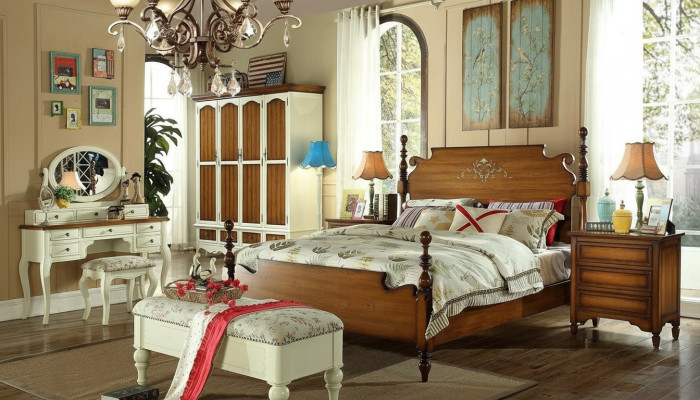 Designerskie Podwójne łóżko łóżko Łóżko American Hotel Luxury Sypialnia Nowość