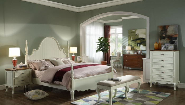 Łóżko łóżko tapicerowane Luxury Sypialnia Design łóżko włókiennicze Rama łóżka Drewno Nowość