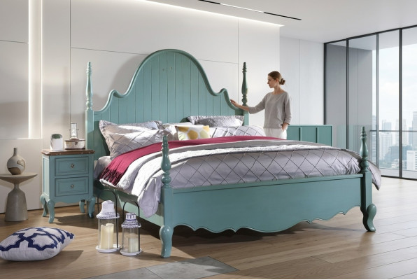 Amerykańskie łóżko podwójne luksusowe Sypialnia designerskie podwójne łóżka 180x200 Nowość