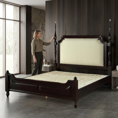 Łóżko Podkładka Country House Luksusowe podwójne łóżko hotelowe Sleep Pokój Drewno