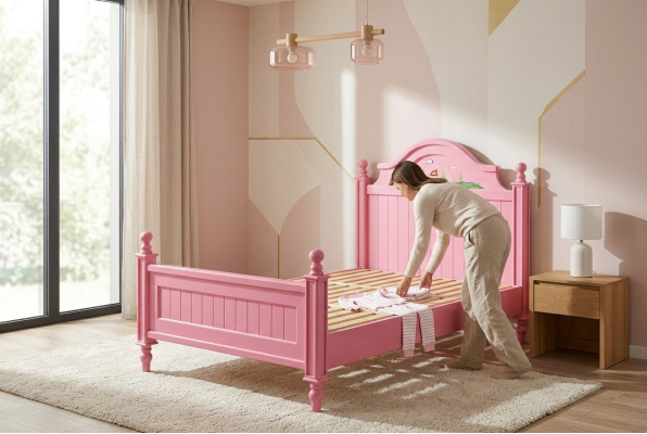 Łóżko Podkładka Design Luksusowe Dwuosobowe łóżko Hotelowe Sleep Pokój Drewno 120x200cm Nowe