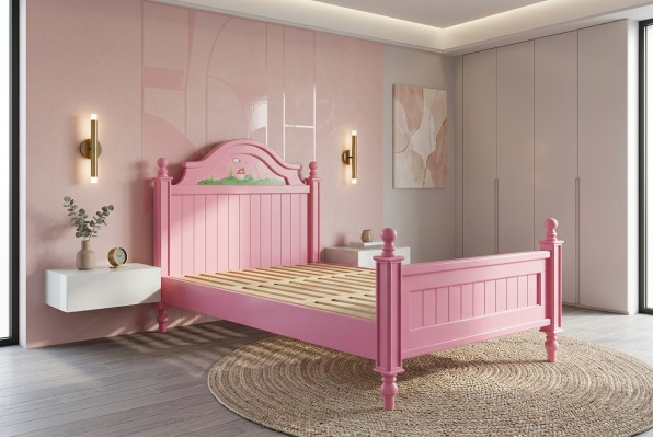 Łóżko Podkładka Design Luksusowe Dwuosobowe łóżko Hotelowe Sleep Pokój Drewno 120x200cm Nowe