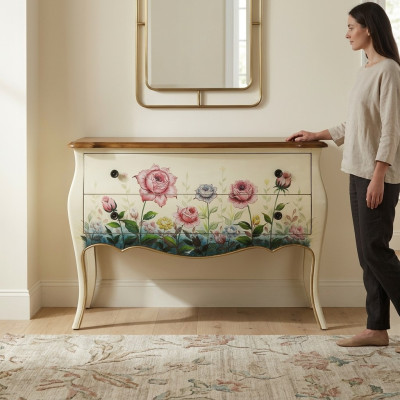 Design Kredens Komody Drewno Kredens Nowoczesna dekoracja kredensu Wysoki Szafa