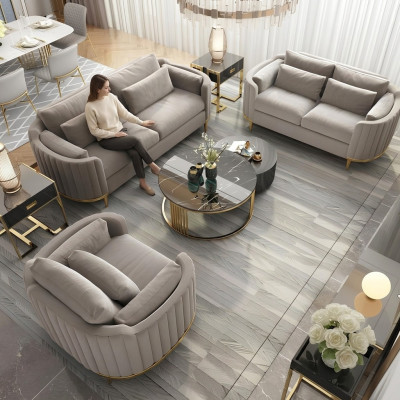 Zestaw sofowy Designer 3+2+1 miejsce do siedzenia Sofa Kanapa Materiał Ustawić Podkładkę Zestaw