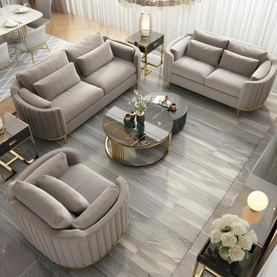 Zestaw sofowy Designer 3+2+1 miejsce do siedzenia Sofa Kanapa Materiał Ustawić Podkładkę Zestaw