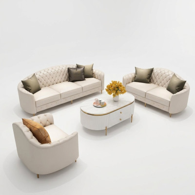 Zestaw sofowy 3+2+1 miejsce do siedzenia Zestaw Design Sofy Podkładka Kanapy Nowoczesna Skóra Couch