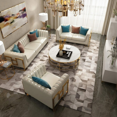 Luksusowe Meble Zestaw sofowy Sofa Podkładka 3 2 1 miejsce siedzące stolik kawowy 4-częściowy