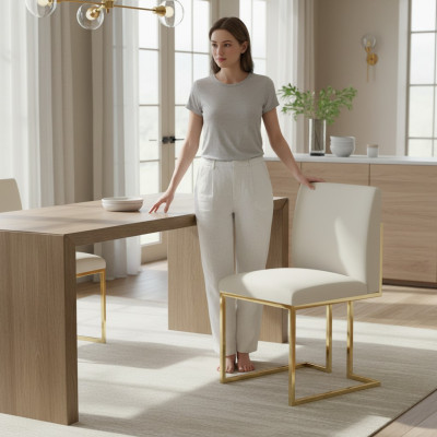 Krzesło Zestaw Siedziba Podkładka Swing jadalnia Krzesła Lehn Włókienniczy Modern Luxury